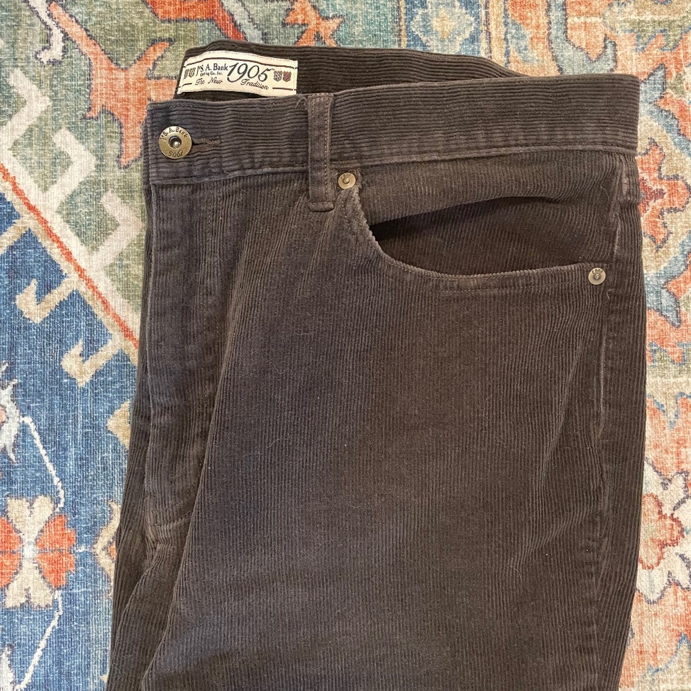 Joseph A Banks Men’s Traditional 1905 Brown Corduroys